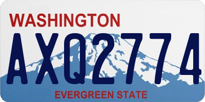 WA license plate AXQ2774