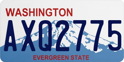 WA license plate AXQ2775