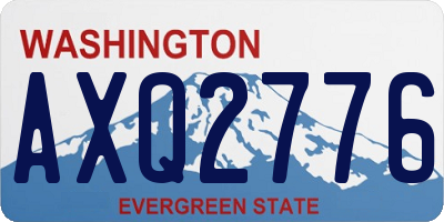 WA license plate AXQ2776