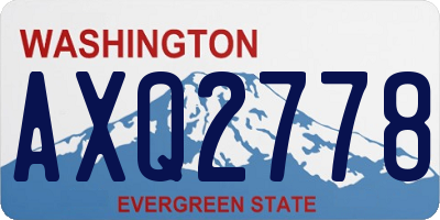 WA license plate AXQ2778