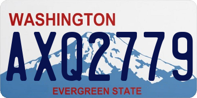 WA license plate AXQ2779