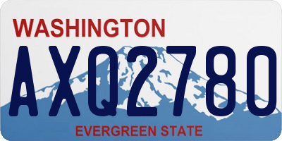WA license plate AXQ2780