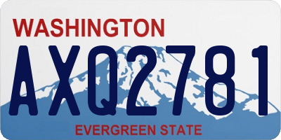 WA license plate AXQ2781