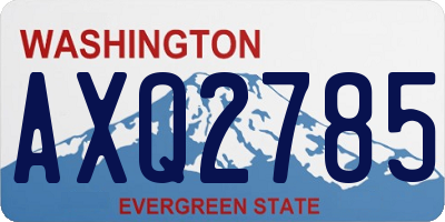 WA license plate AXQ2785