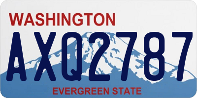 WA license plate AXQ2787