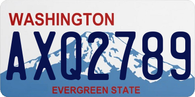 WA license plate AXQ2789