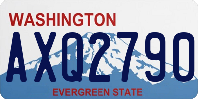WA license plate AXQ2790