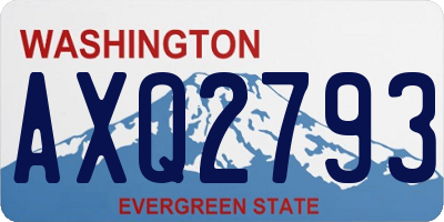 WA license plate AXQ2793