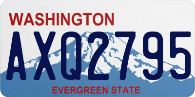 WA license plate AXQ2795