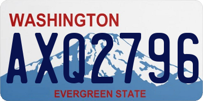 WA license plate AXQ2796