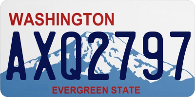 WA license plate AXQ2797