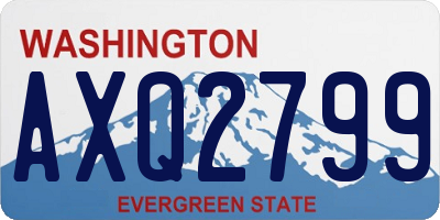 WA license plate AXQ2799