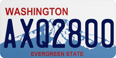 WA license plate AXQ2800