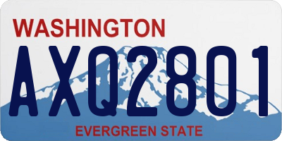 WA license plate AXQ2801