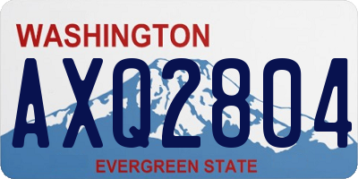 WA license plate AXQ2804