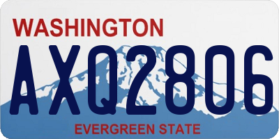 WA license plate AXQ2806