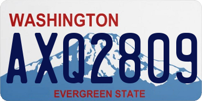 WA license plate AXQ2809