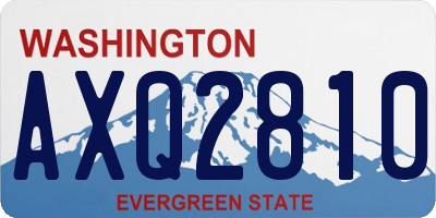 WA license plate AXQ2810