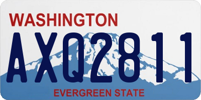 WA license plate AXQ2811