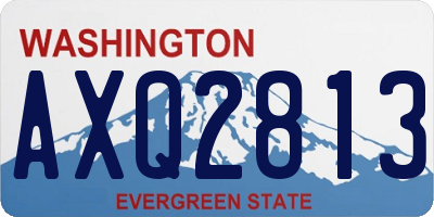 WA license plate AXQ2813