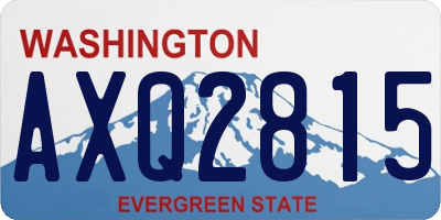 WA license plate AXQ2815