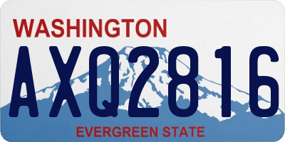 WA license plate AXQ2816