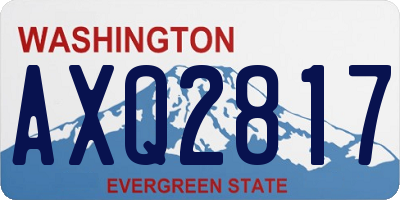 WA license plate AXQ2817