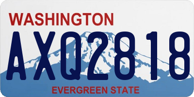 WA license plate AXQ2818