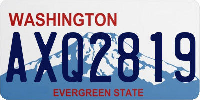 WA license plate AXQ2819