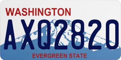 WA license plate AXQ2820