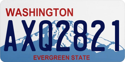 WA license plate AXQ2821