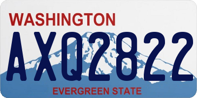 WA license plate AXQ2822