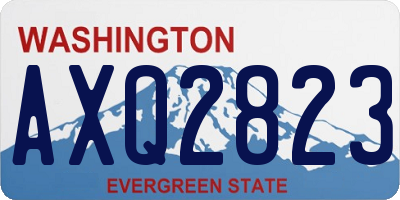 WA license plate AXQ2823