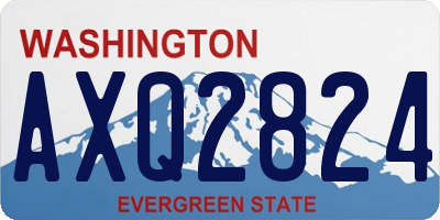 WA license plate AXQ2824