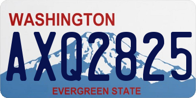 WA license plate AXQ2825