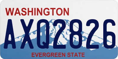 WA license plate AXQ2826