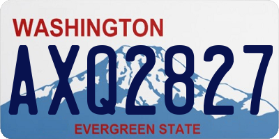 WA license plate AXQ2827