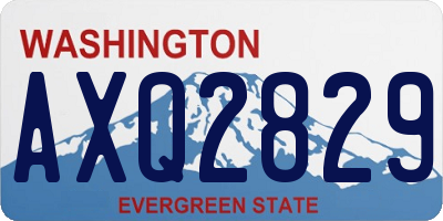 WA license plate AXQ2829