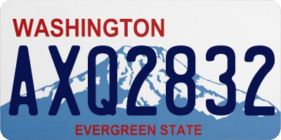 WA license plate AXQ2832