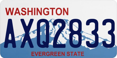WA license plate AXQ2833