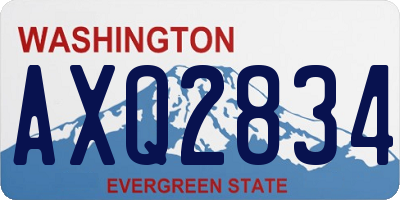 WA license plate AXQ2834