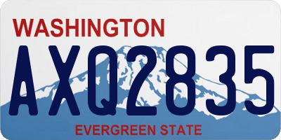 WA license plate AXQ2835