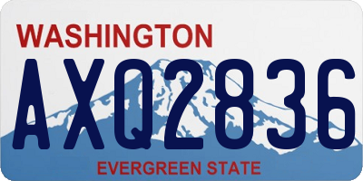 WA license plate AXQ2836