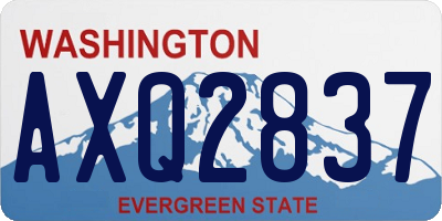 WA license plate AXQ2837