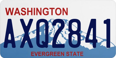 WA license plate AXQ2841