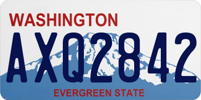 WA license plate AXQ2842