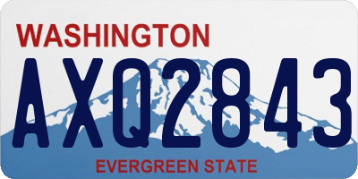 WA license plate AXQ2843