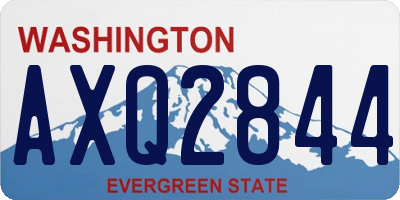 WA license plate AXQ2844