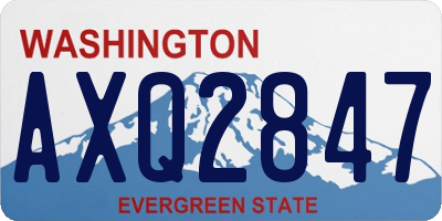 WA license plate AXQ2847