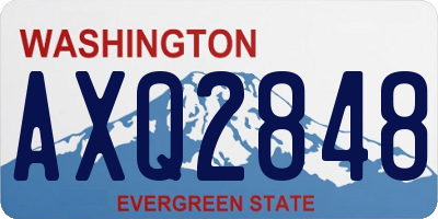 WA license plate AXQ2848